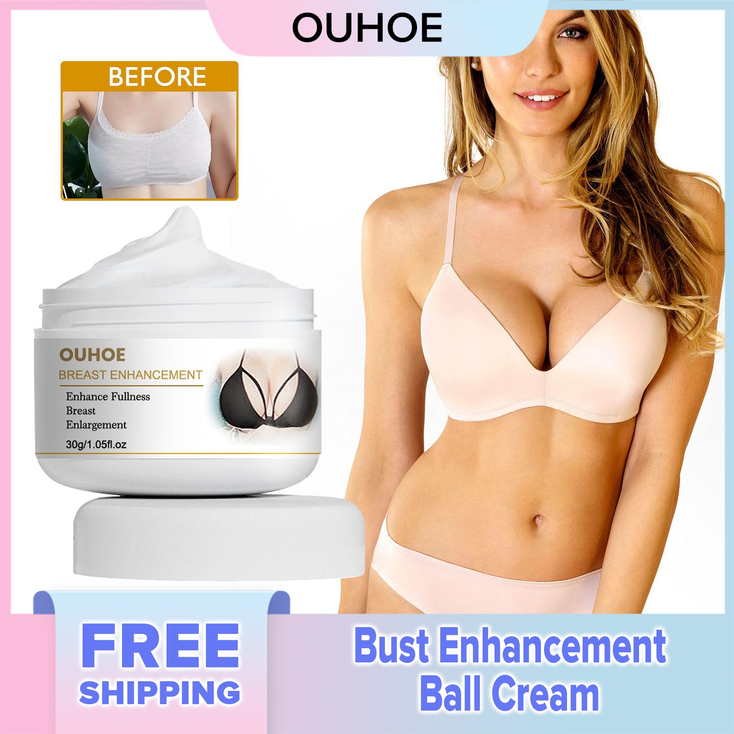 OUHOE Bust Enhancement Ball Cream Firming Boob Fullness Beauty