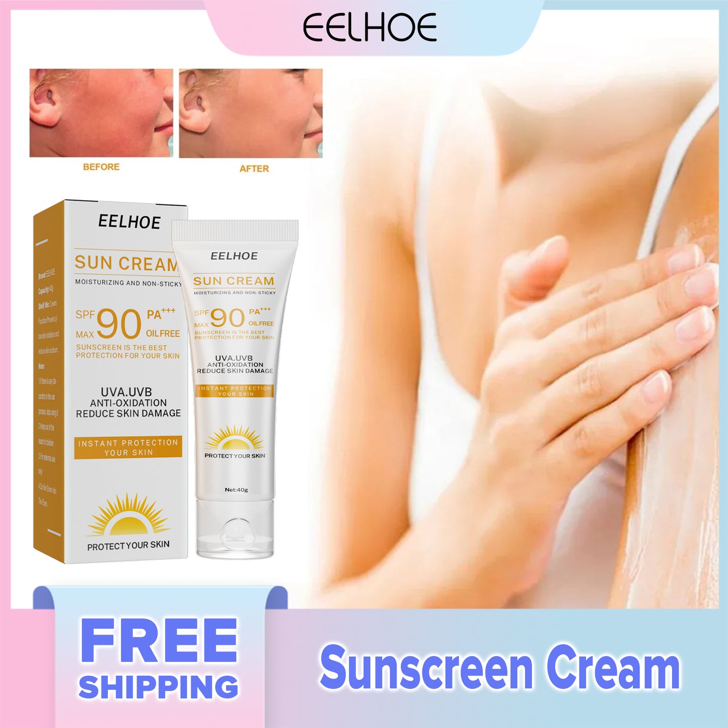 EELHOE Isolation Sunscreen Moisturizes & Protects Face & Body Skin