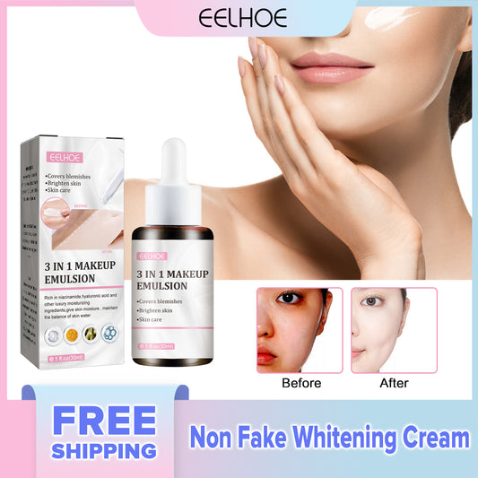 EELHOE Liquid Foundation Cream Face Makeup Foundation for Moisturizing Concealer Brighten Long-Lasting(30ml)