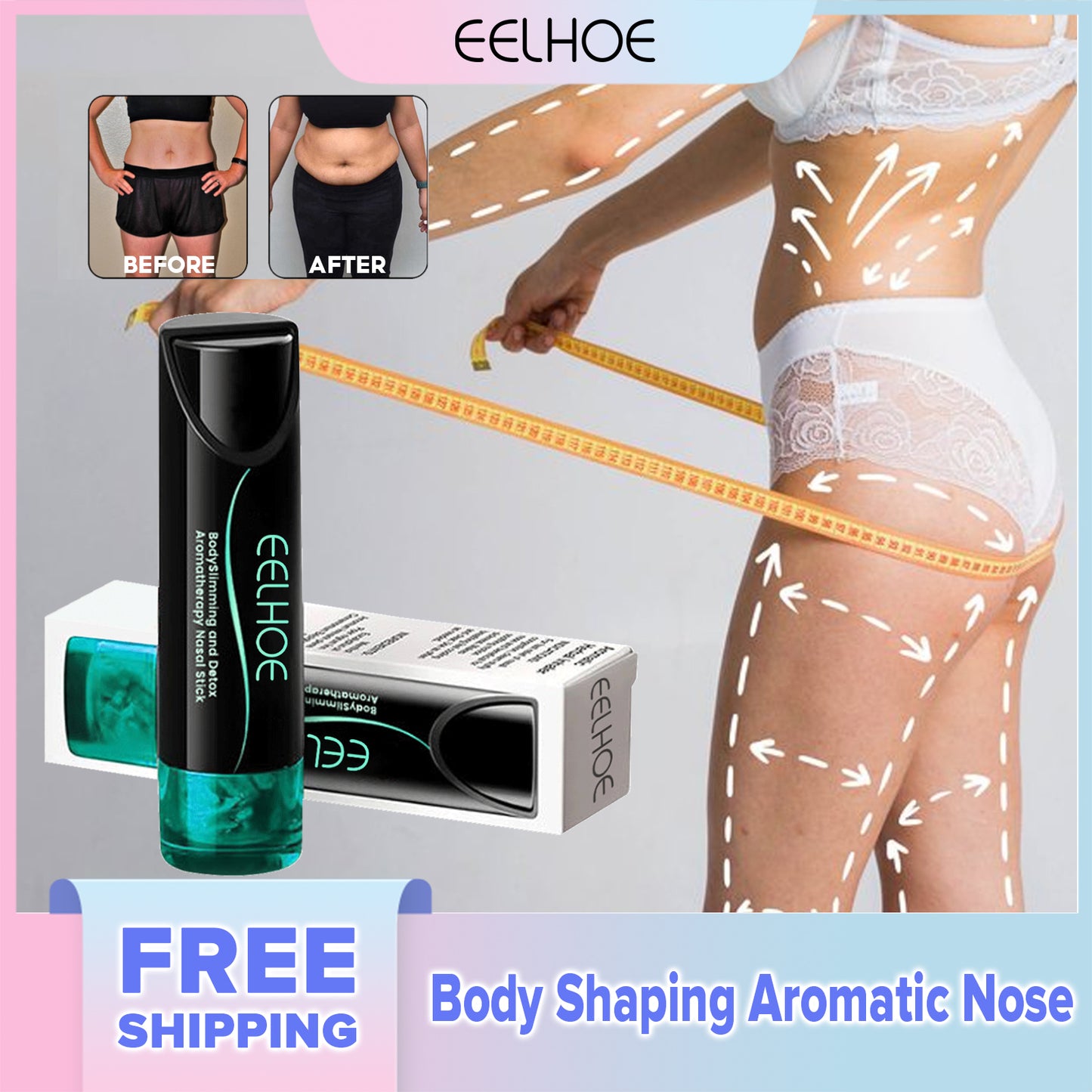 EELHOE Body Slimming Aromatherapy Breathe Stick Losing Weight Body Slimming Aromatherapy Mint Breathe Stick