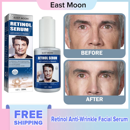 East Moon Retinol Anti-Wrinkle Facial Serum Mositurizing Anti Aging Firming Fades Fine Line Face Skin Care Serum(30ml)