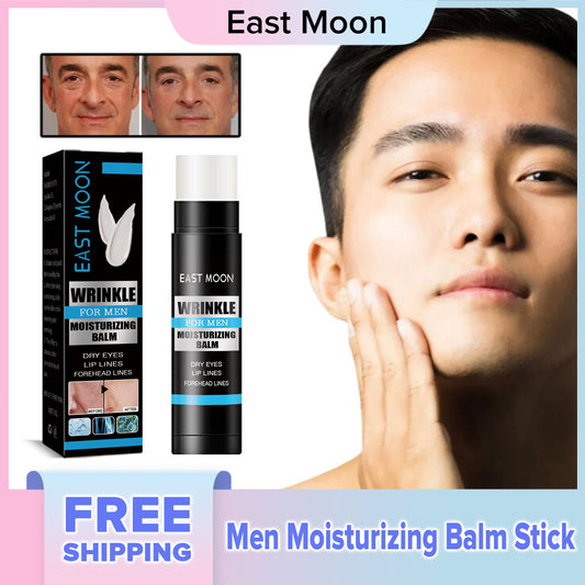 East Moon Men Moisturizing Balm Stick Anti Wrinkle Firming Hydrating Dry Skin Shrink Pores Brighten Skin Tone Multi Balm Cream(3.8g)