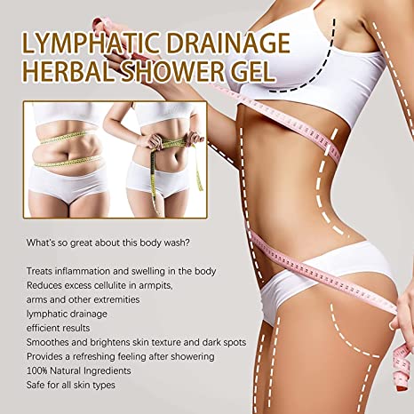 Jaysuing Ginger Slimming Body Wash Lymphatic Drainage Herbal Firming Skin Deeply Clean Shower Gel