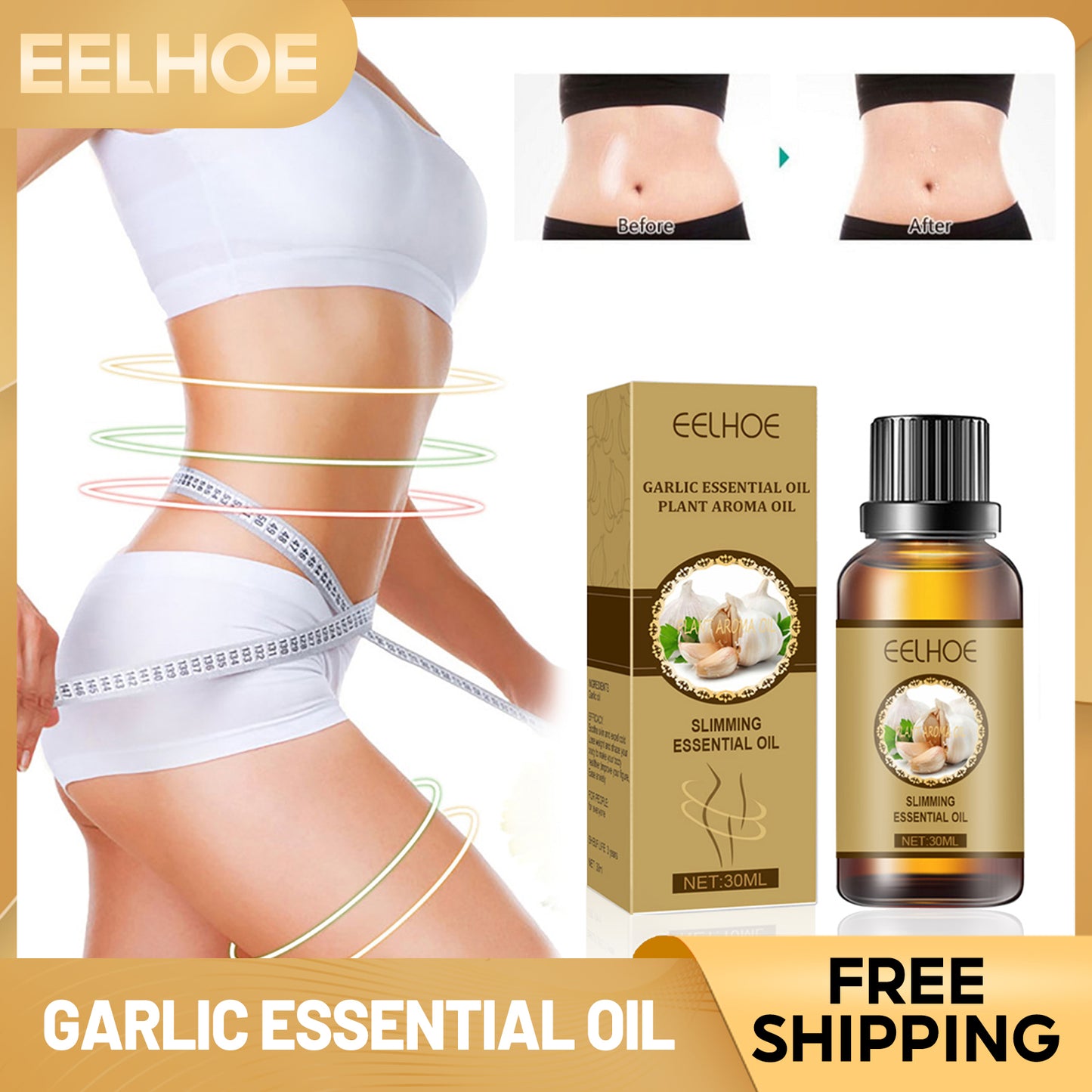EELHOE Slimming Essential Oil for Men and Women Lose Fat, Firms Skin Body Care(30ml)