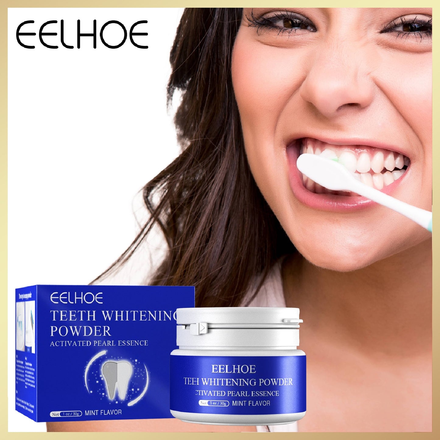 EELHOE Teeth Whitening Powder Tea Coffee Wine & Smoking Stain Remover for a Healthier Whiter Smile(30g)