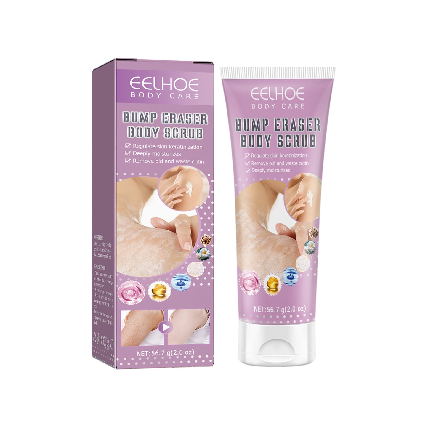 EELHOE Body Scrub Cream Exfoliating Remover Cream Skin Whitening Smoothing Moisturizing Scrub Dead Skin Remove Body Care