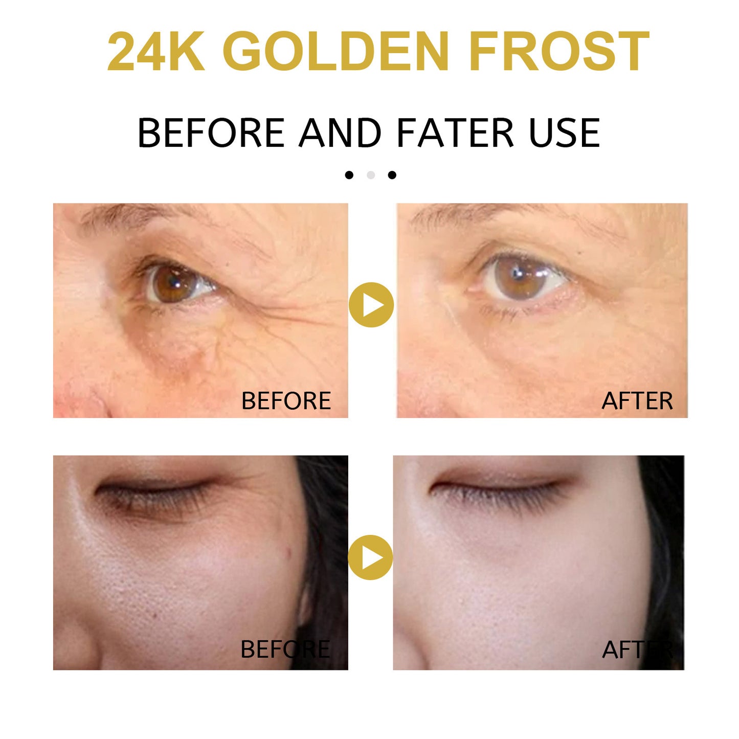 EELHOE 24K Gold Repair Cream Firms Loose Skin Lighten Fine Lines Hydrate Moisturize Skin Rejuvenation Cream