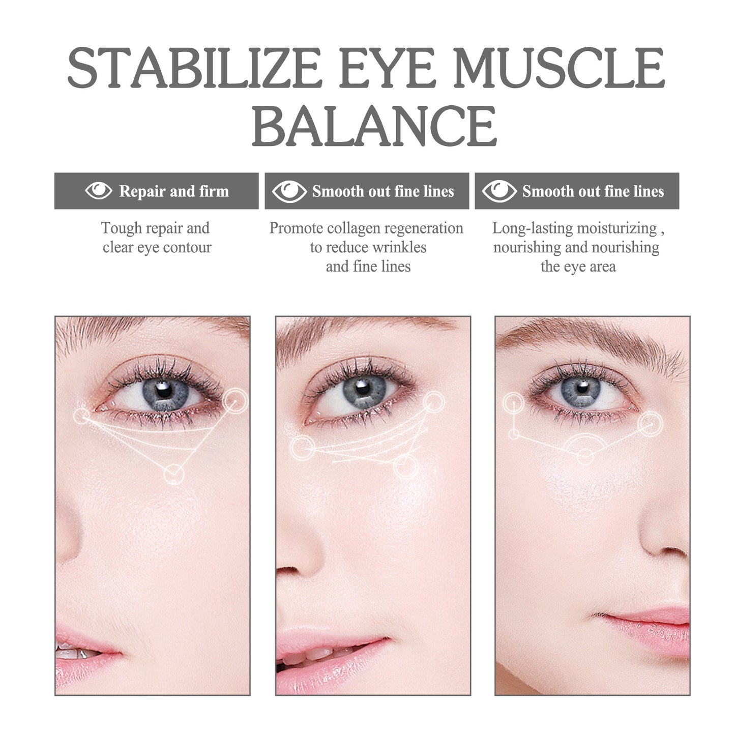 OUHOE Anti Aging Eye Cream Whitening Moisturizing Nourishing Dark Circles Bags Puffiness Remover Anti Wrinkles Essence Eye Care Cream(20g)