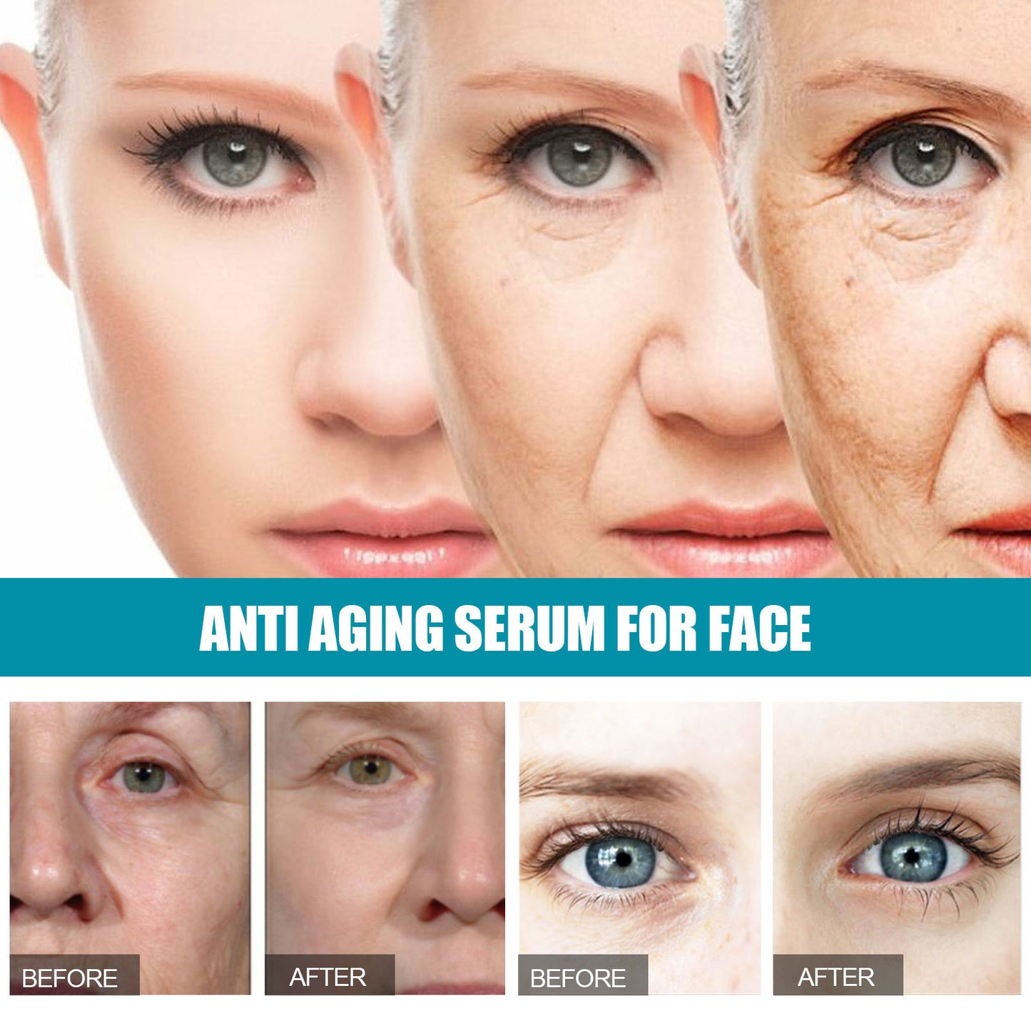 EELHOE Anti Aging Face Lifting Serum Hydrating Serum for Dark Spots Fine Lines and Wrinkles(7 pcs)