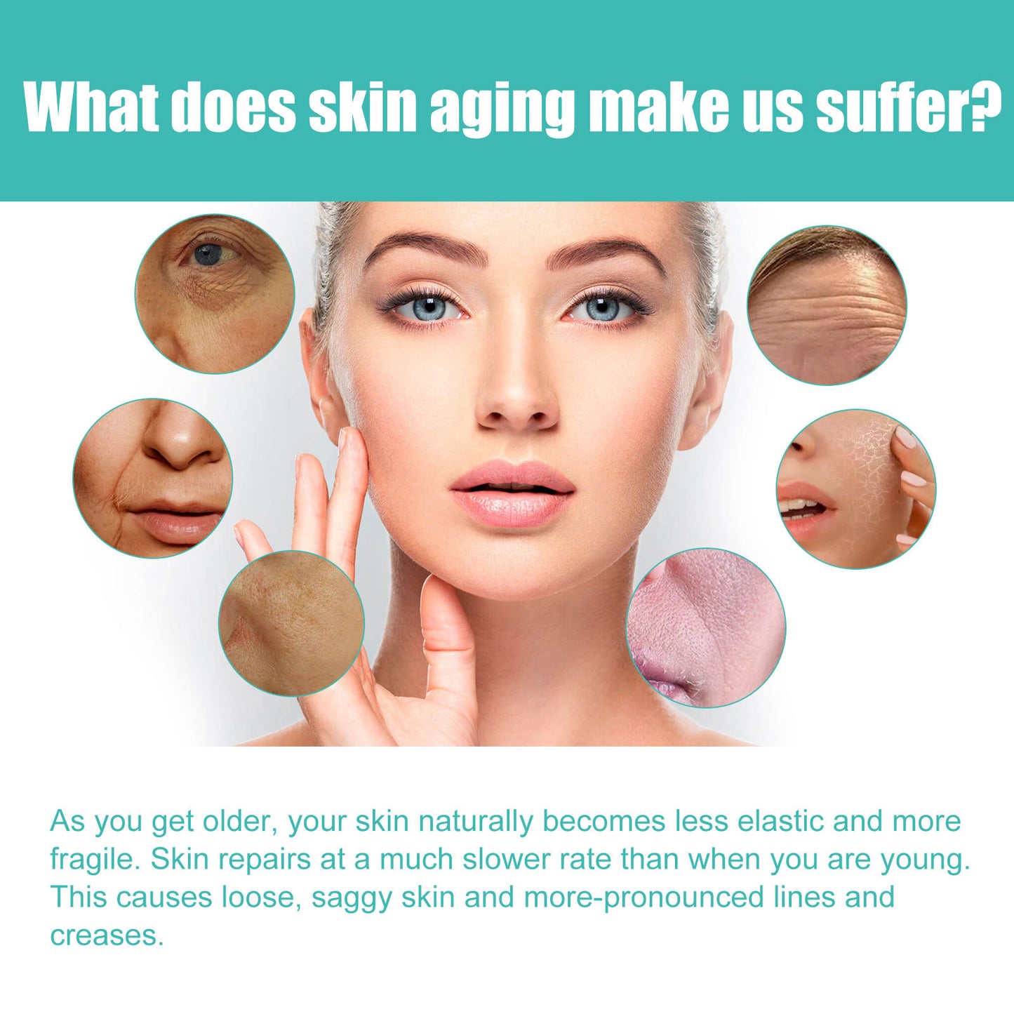 EELHOE Instant Wrinkle Remover Serum Vitamin C Anti-Aging Moisturizing Lifting Firming Skin Fade Fine Lines Face Essence(30ml)