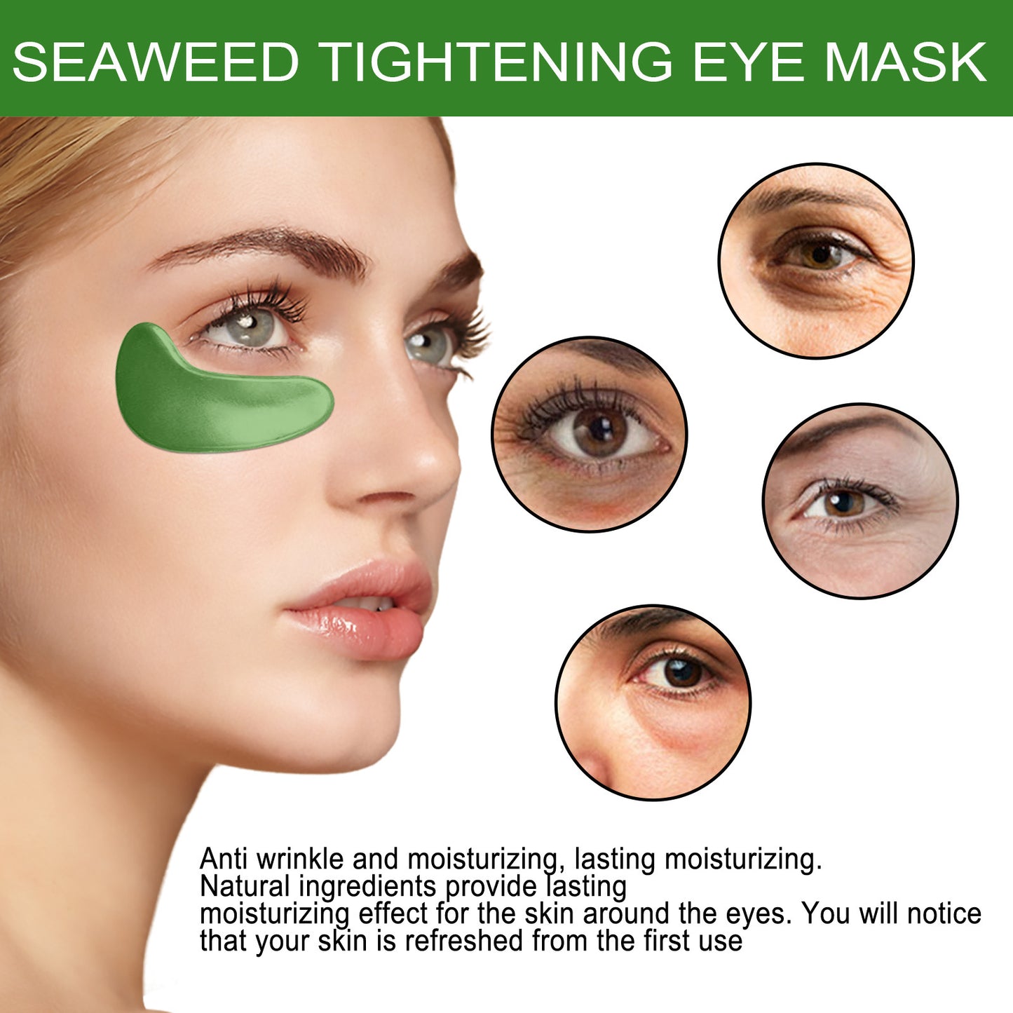 EELHOE Eye Mask Lifting, Lightening Fine Lines Around Eyes, Removing Dark Circles, Anti-Wrinkle, Moisturizing (30 Pairs)