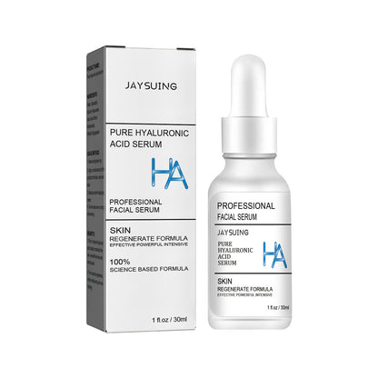 Jaysuing Pure Hyaluronic Acid Facial Essence Moisturizing and Moisturizing Skin Shrinking Pores Smoothing Fine Lines Essence(30ml)