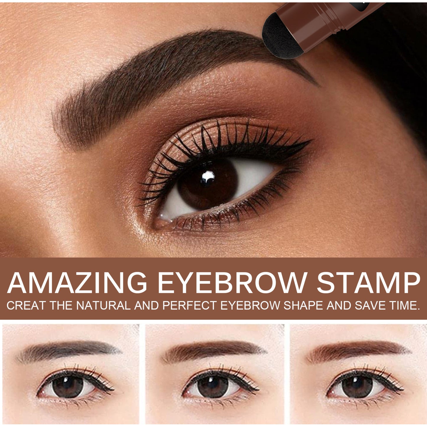 EELHOE Eyebrow Mold Waterproof and Sweat-proof Lazy Eyebrow Filling Hairline Powder