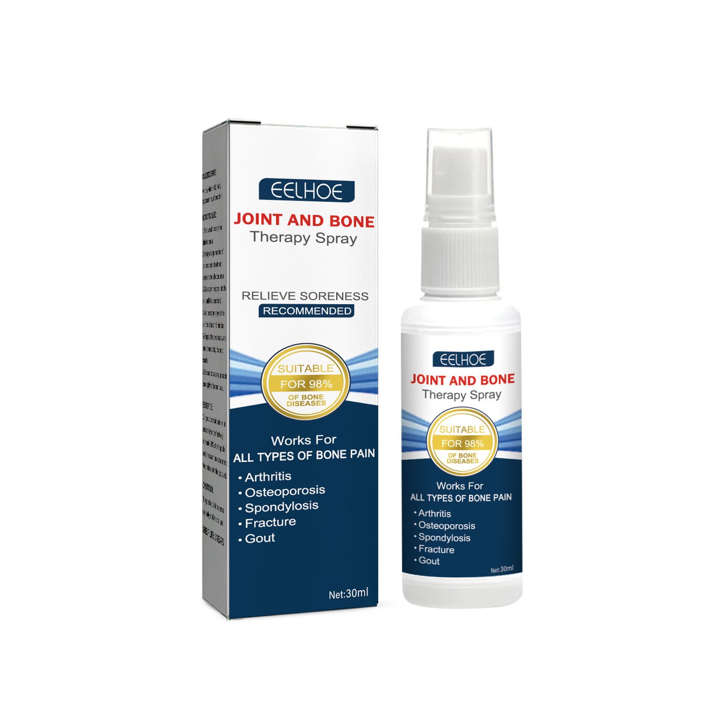EELHOE Joint Care Spray Waist Leg Shoulder Neck Joint Massage Activating Body Care Spray(30ml)