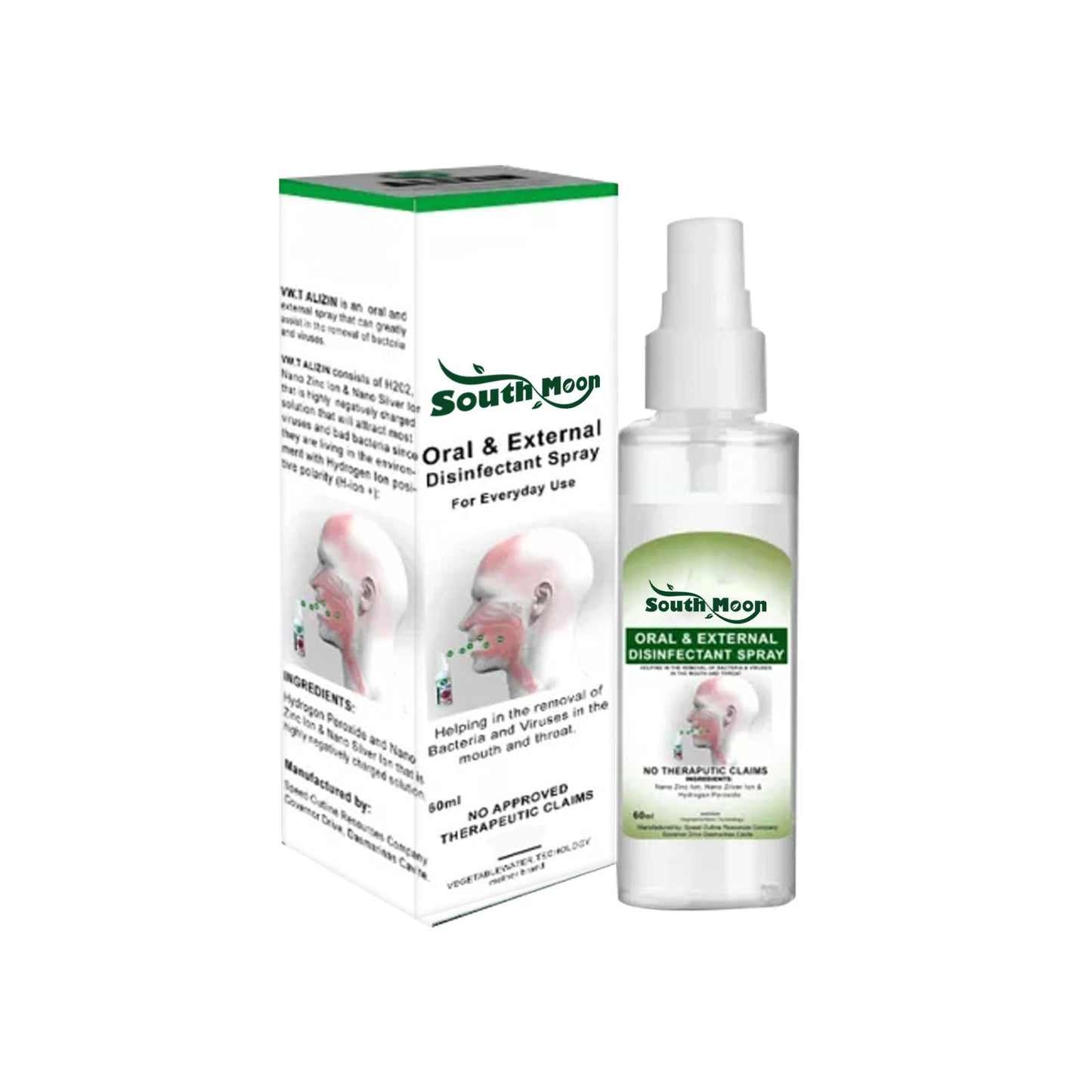 South Moon Oral Spray To Relieve Dry, Itchy And Uncomfortable Mouth, Gum Repair, Bad Breath And Breath Freshener (60ml)