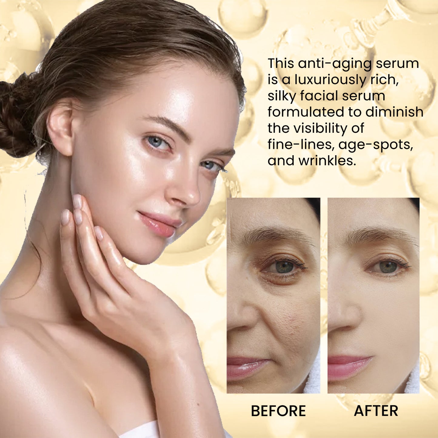 Anti Aging Serum 24K Gold Serum Korean Original Brightening Firming Nourishing Moisturizing Lifting Fine Lines Skin Care Product