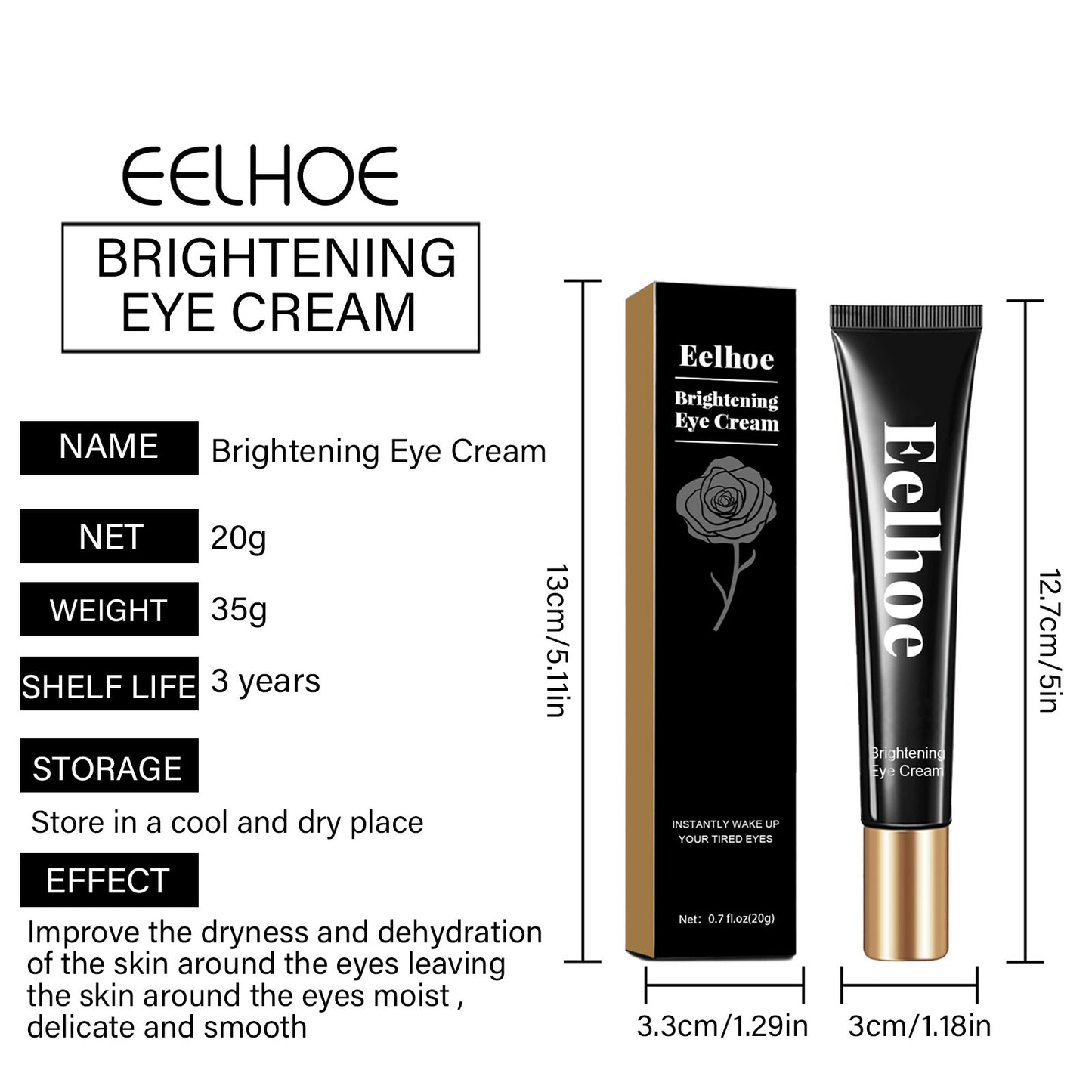 EELHOE Eye Cream Moisturizing Improving Dark Circles Eye Bag Care For The Eye Area Firming Skin Care
